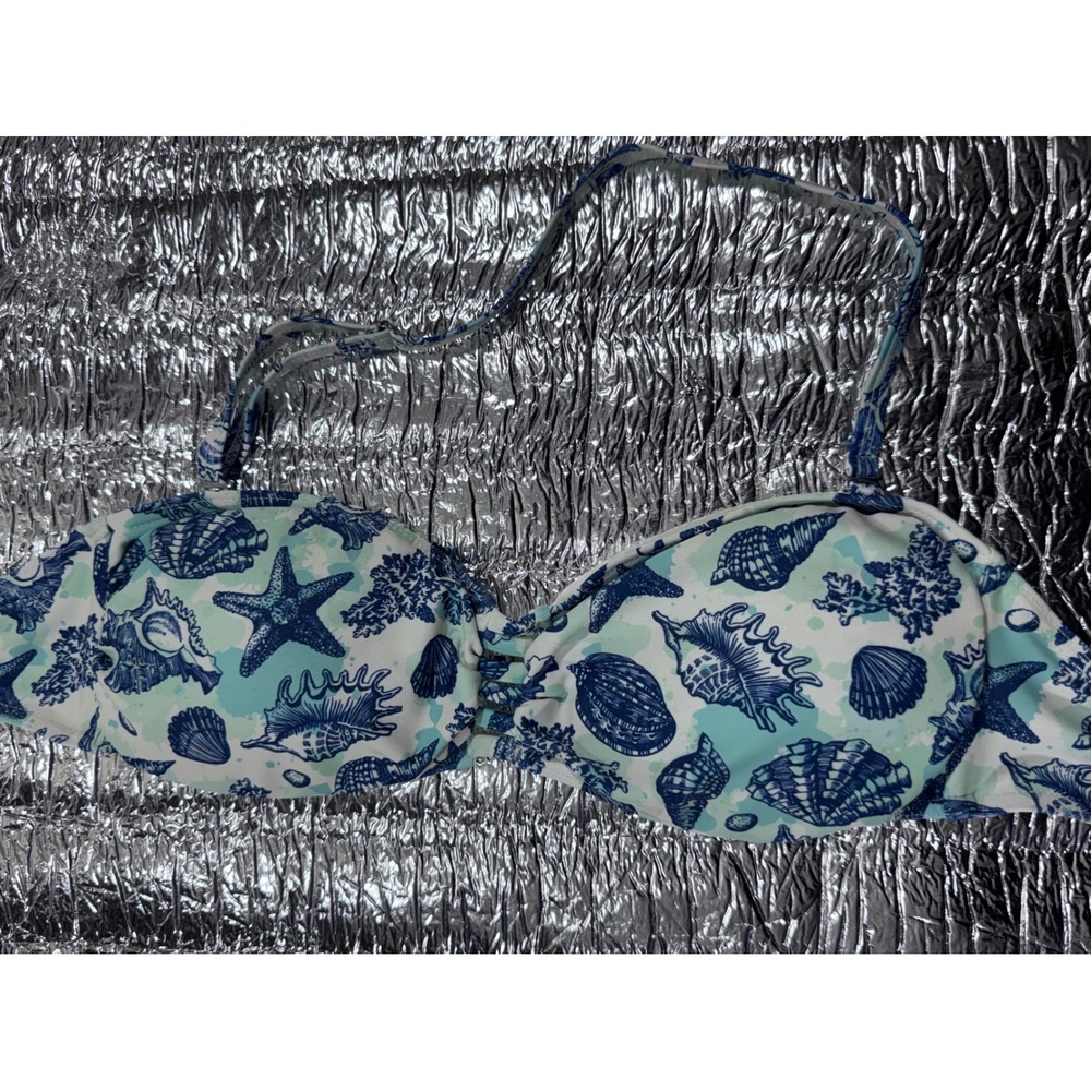 Coco Beach Seashell Bandeau M & BCBGMAXAZRIA Abstract Halter S Bikini Top Bundle